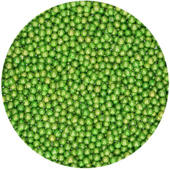 Zuckerdekoration Perlen metallic grün 