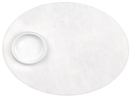 DINING Marmortablett / Aperoplatte mit Schüssel 38x28x1.5cm 