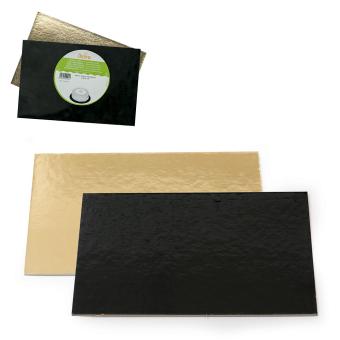 Cake Card schwarz/gold fest rechteck 30 X40 CM 