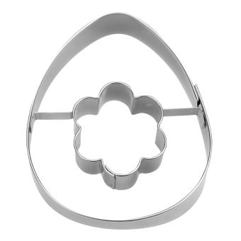 Ausstechformen Edelstahl Ei mit Blume 7cm 