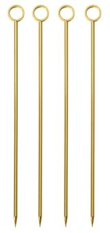 Cocktailspiesse / Spiesse 4Stk Inox gold 10cm 
