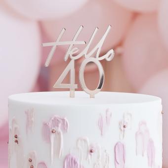 Cake Topper Mix it up Hello 40 