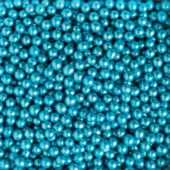 Zuckerperlen blau metallic 5mm 