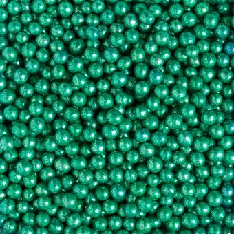 Zuckerperlen grün metallic 5mm 