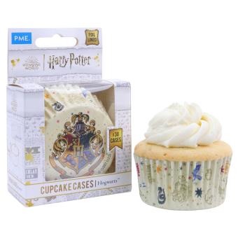 Harry Potter Cupcake Papier Hogwarts folienbeschichtet 30Stk 